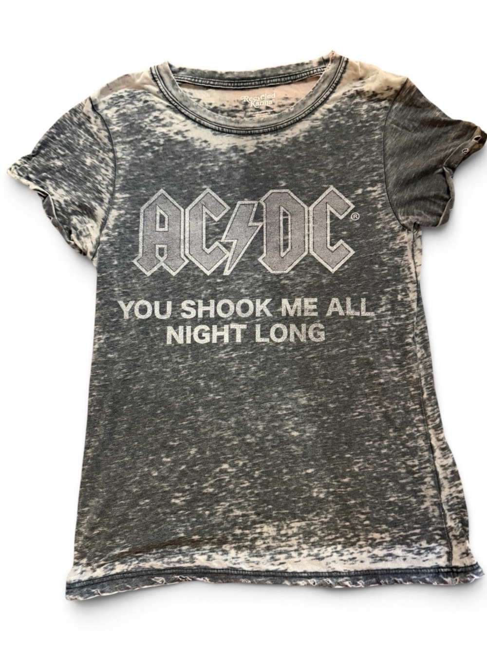 Recycled Karma AC/DC You Shook Me All Night Long Women”s Vintage Tee S